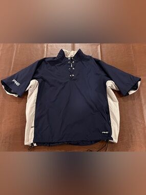 PING Men’s Golf Blue Pullover Windbreaker - Size Large